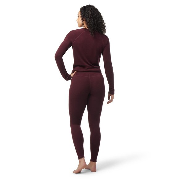 Smartwool Women's Thermal Merino Base Layer Bottom In Black Cherry Heather - Picture 2 of 11